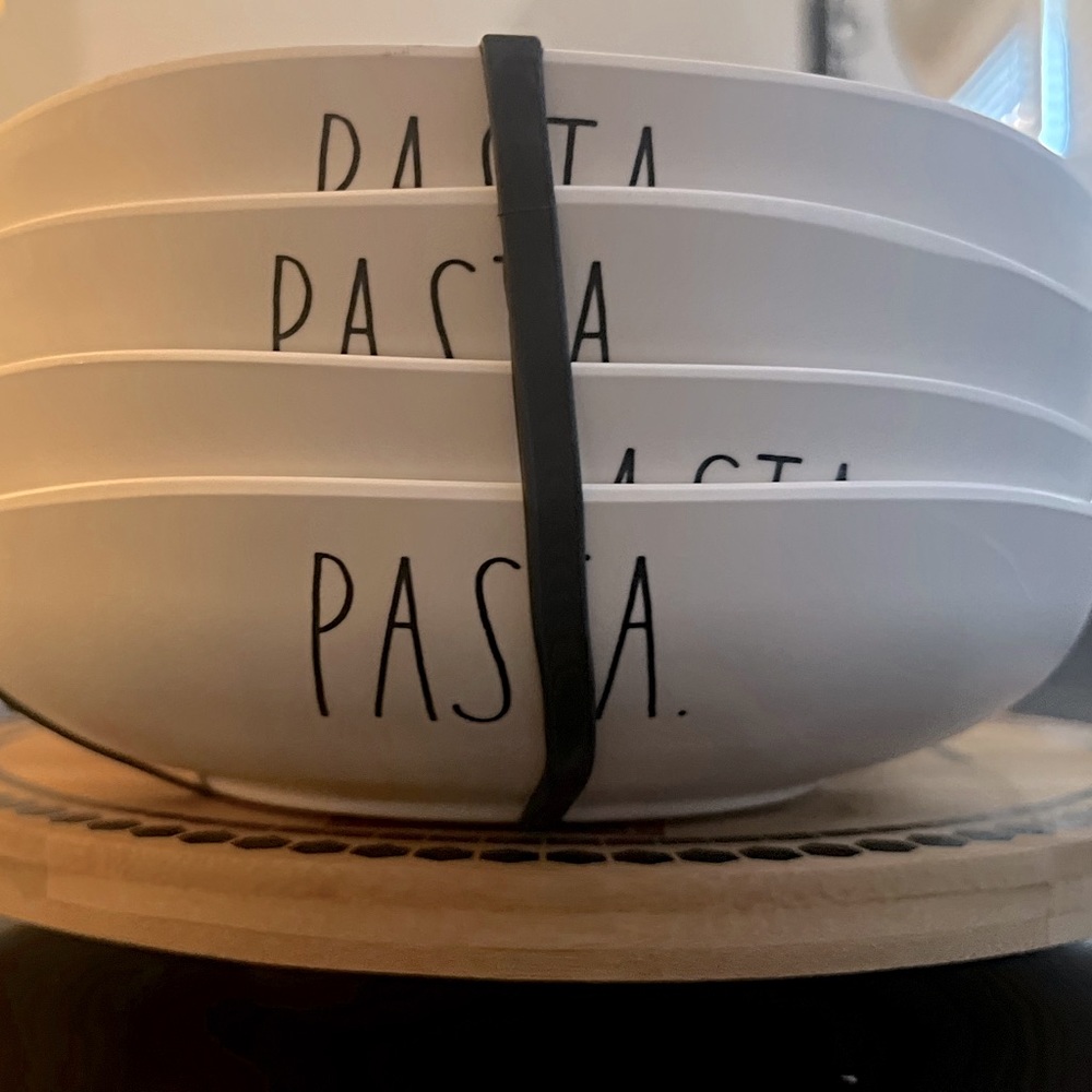 NWT- Rae Dunn PASTA Melamine Bowls.